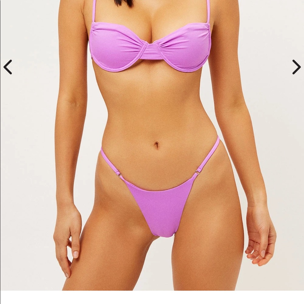 NWT Frankie’s Bikini Sara Thong Bottom